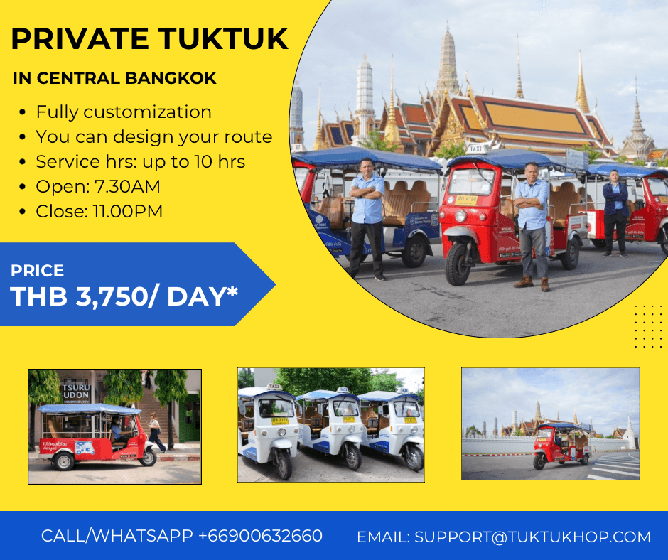 Private Tuk Tuk in Central Bangkok